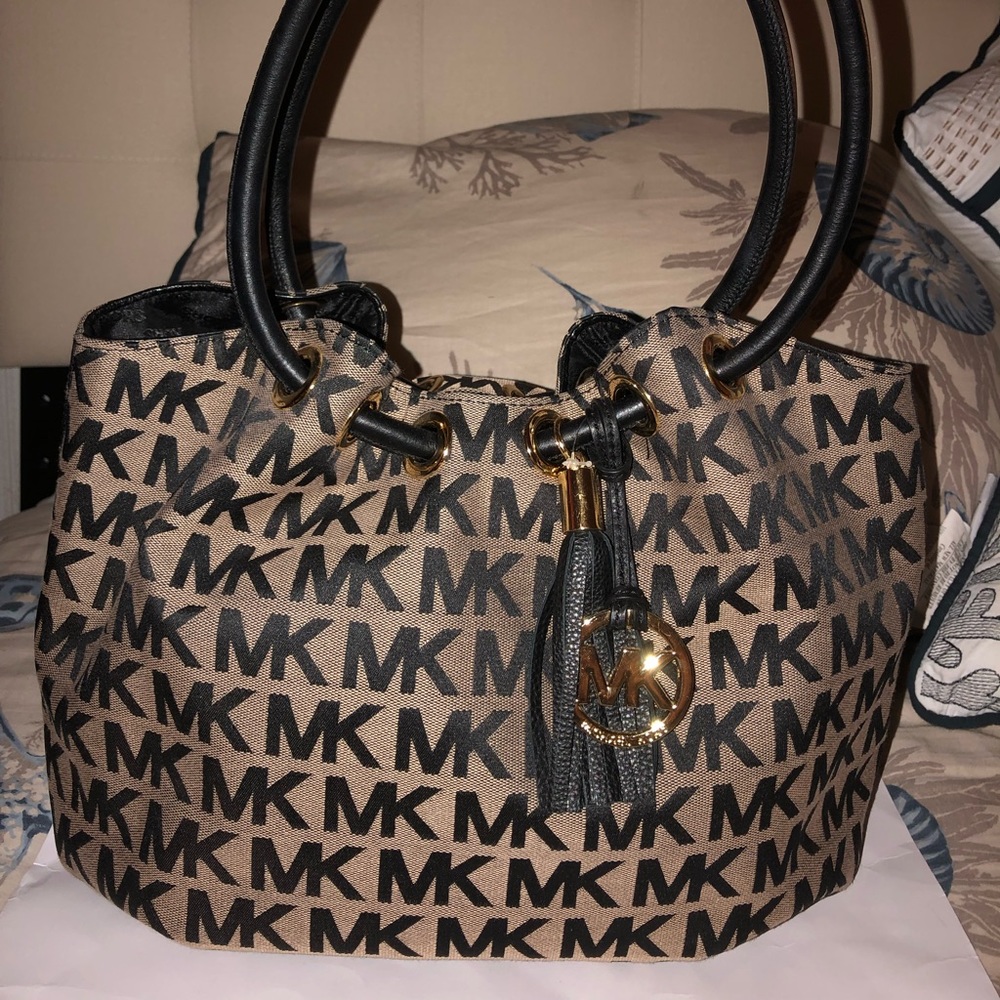 MK purse black and brown